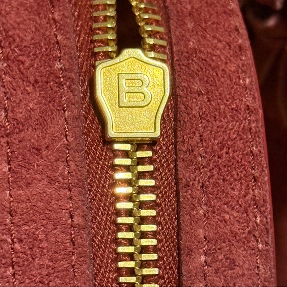 Auth Balenciaga Suede City Bag Brick brown metallic edge medium Strap RARE - Picture 2 of 13